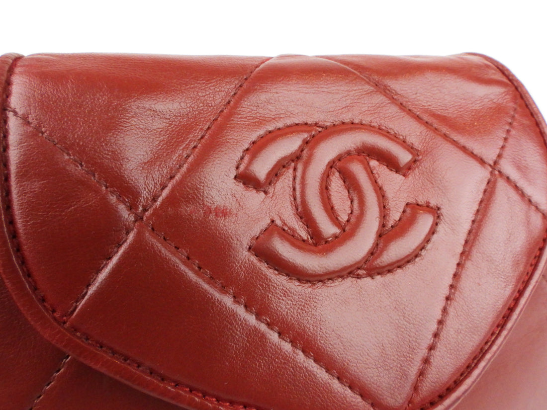 Chanel Lipstick Red Quilted Lambskin Leather Mini Shoulder Bag Gold Chain -  Mrs Vintage - Selling Vintage Wedding Lace Dress / Gowns & Accessories from  1920s – 1990s. And many One of