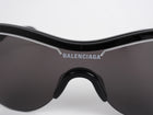 Balenciaga Round Logo Ski Cat Black Sunglasses