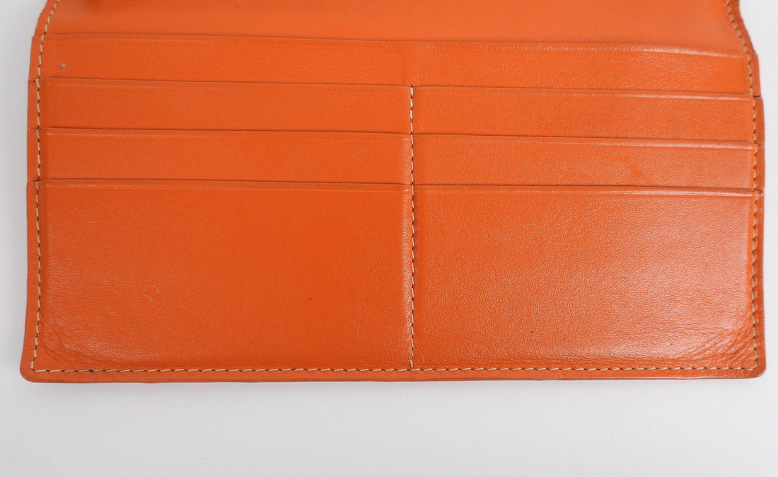 Goyard Orange Goyardine Richelieu Long Flap Bi-Fold Wallet