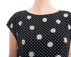 Saint Laurent Sleeveless Daisy Flower Polkadot Shift Dress - 10