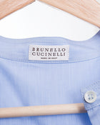 Brunello Cucinelli Light Blue Shirt with Chain Trim - S