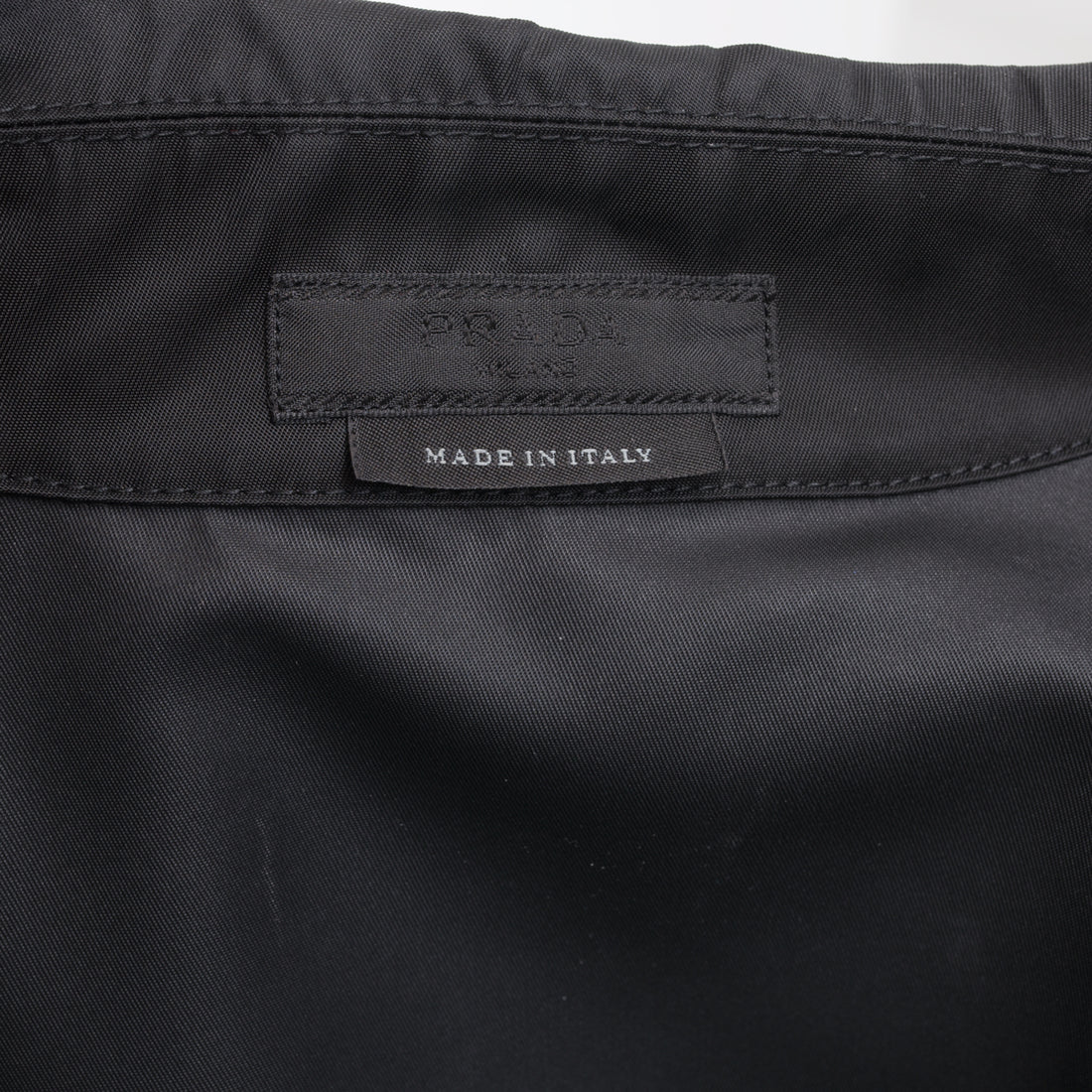 Prada Fall 2015 Black Nylon Short Sleeve Runway Jacket - M
