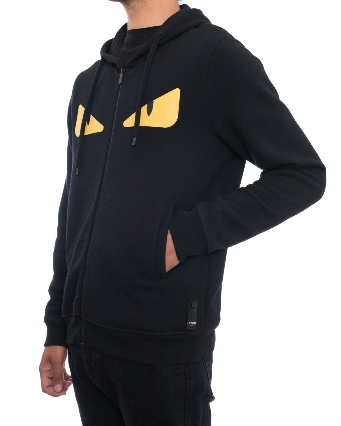 Fendi tracksuit black and yellow Clearance