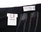 Brunello Cucinelli Black Silk Pleated Trousers - 6