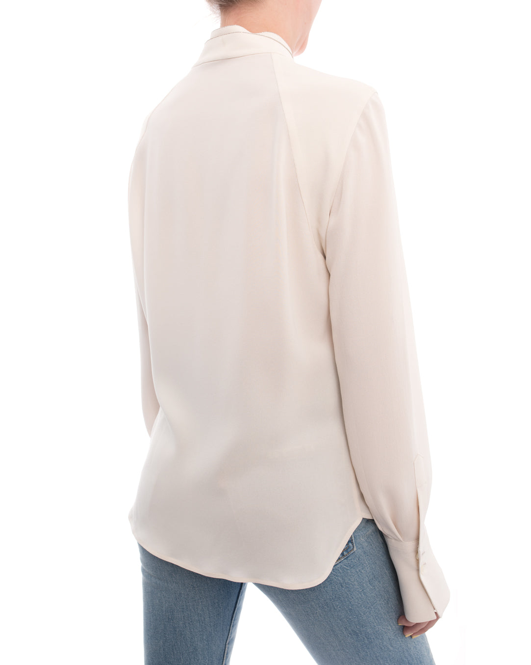 Brunello Cucinelli Ivory Silk blouse with Chain Trim - S – I MISS YOU ...