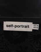 Self-Portrait Black Lace Long Sleeve Blouse - 10