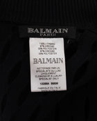 Balmain Black Sheer Stretch Mesh Long Tube Dress - 10