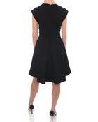 Roberto Cavalli Black Wool V-Neck Dress - 4