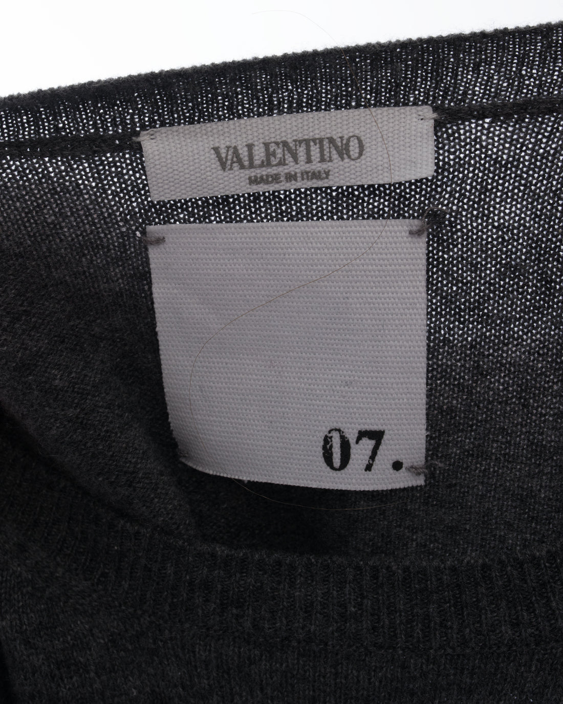 Valentino Rockstud Untitled Grey Cashmere Pullover Sweater - M