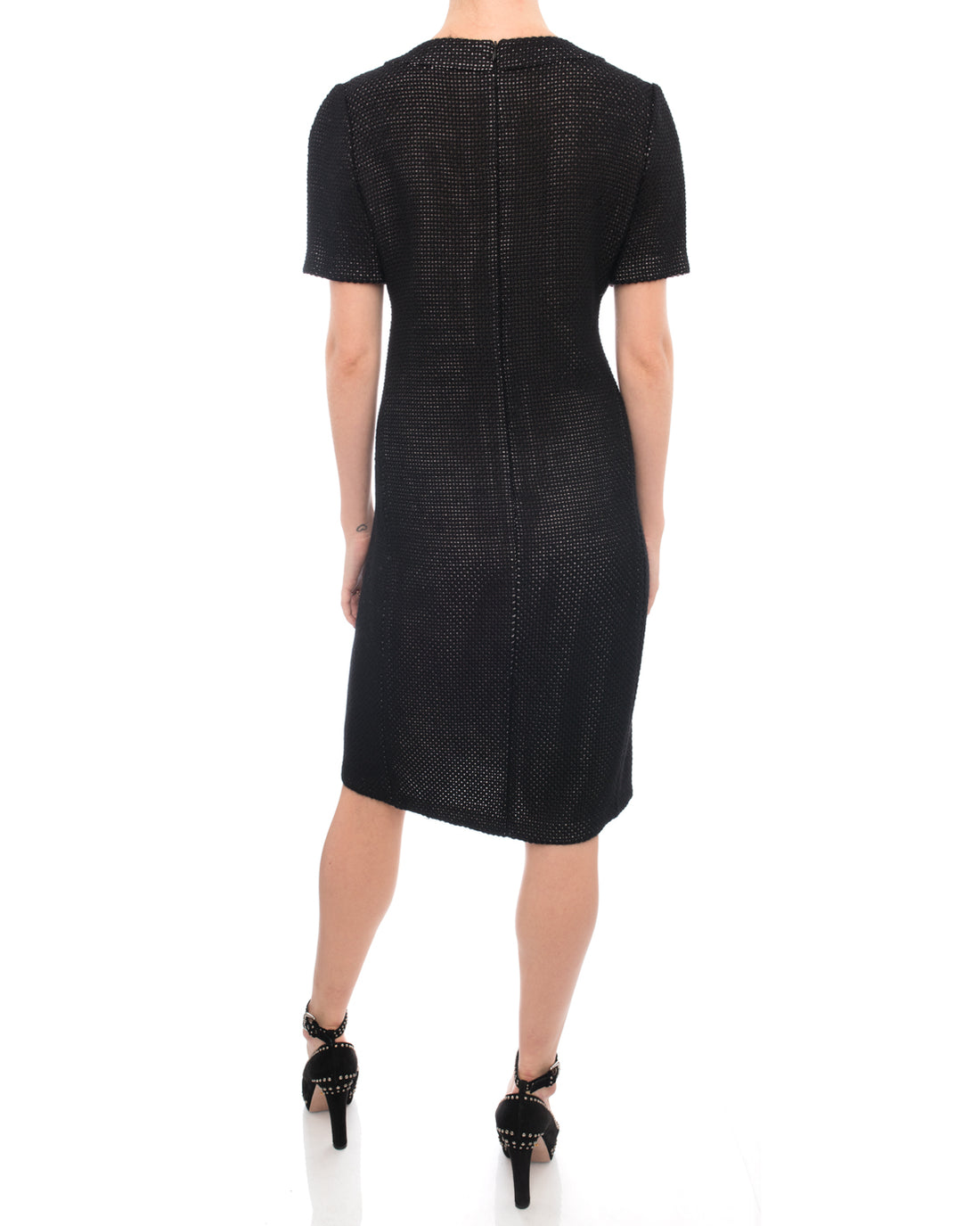 Fendi Black 1960’s Style Dress with Flower Accent - 8