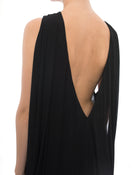 Gucci Black Rayon Draped Jersey Dress - 6/8