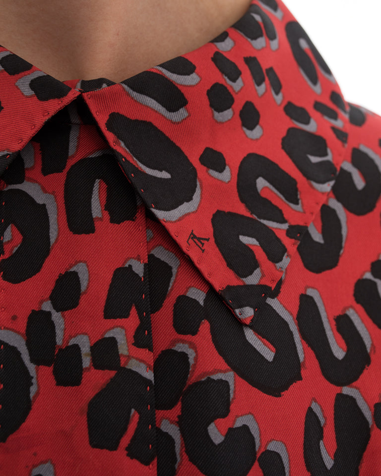 Louis Vuitton Red Leopard Silk Stephen Sprouse Pattern Blouse - 4 – I MISS  YOU VINTAGE