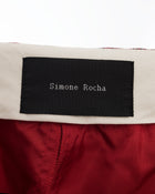 Simone Rocha Runway Red Plaid Ruffle Pants - 0 / XS