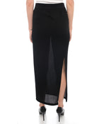 Ann Demeulemeester Long Black Pencil Skirt with Slit