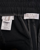 Brunello Cucinelli Charcoal Grey Trouser with Satin Trim - 6