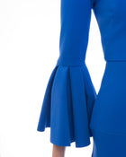 Greta Constantine Cobalt Blue Lellan Bell Sleeve Cocktail Dress - 4