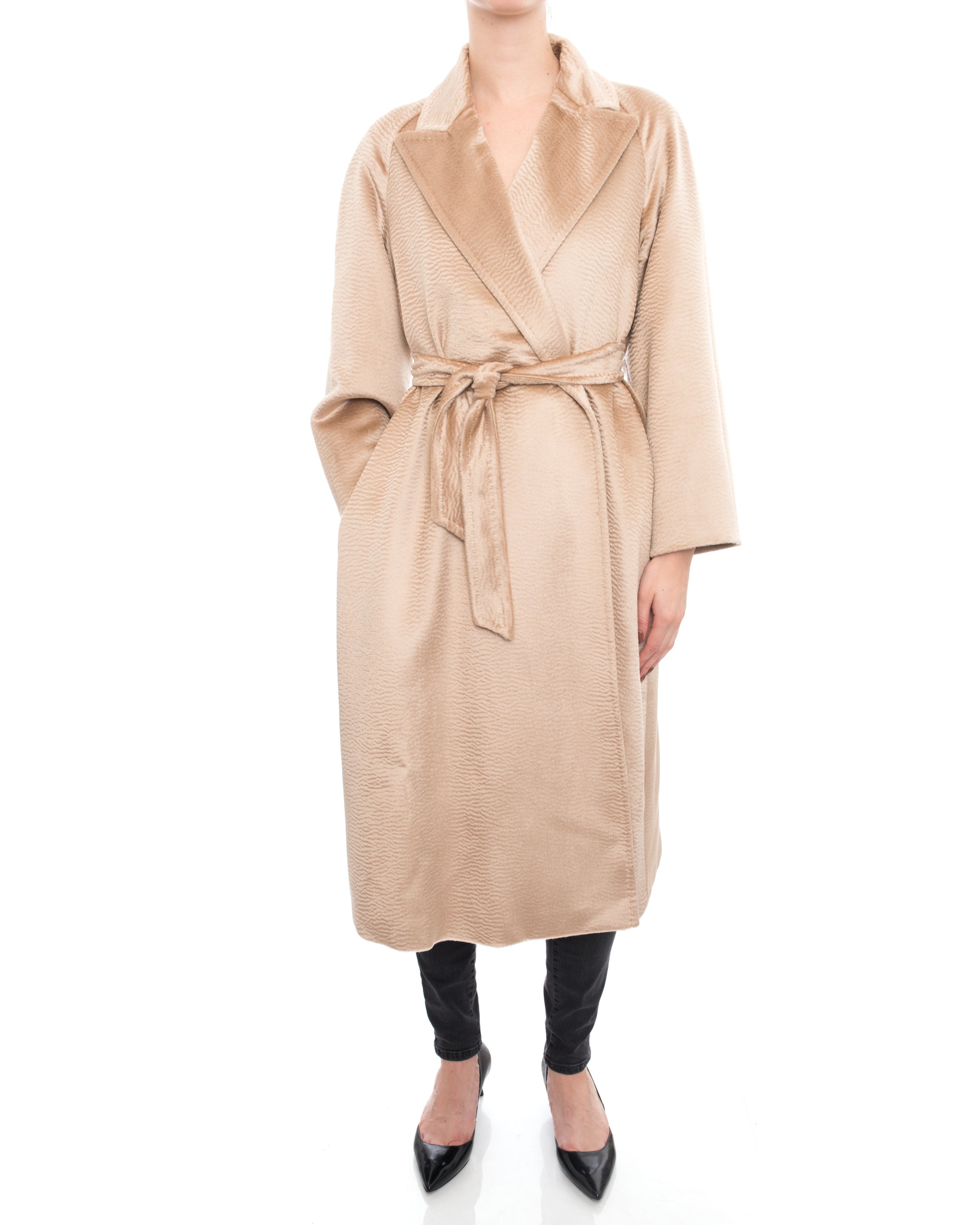 Max Mara Bormio Alpaca Soft Textured Belted Oversized Coat Max Mara Bormio Alpaca Soft Textured Belted Oversized Coat