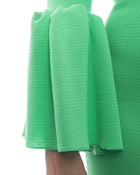 Roksanda Ilincic Margot Lantern sleeve Lime Green Wool Cocktail Dress - 6
