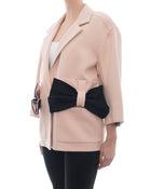 Issa Aylesworth Bow Embellished Light Pink Coat - S