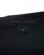 Marc Jacobs Black Jaquard Damask Strappy Cocktail Dress - 8
