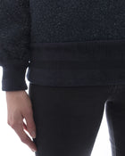 Chanel 17B Navy Textured Shimmer Gabrielle Coco Pullover Top