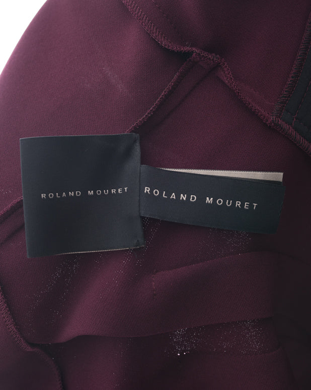 Roland Mouret Achra Plum Asymmetrical Long Sleeve Top – 6