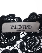 Valentino Black Guipure Lace Roses Sleeveless Top - 8