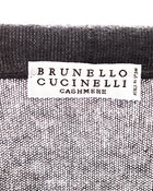 Brunello Cucinelli Taupe Cardigan with Bead Shoulder Trim – M