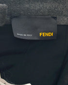 Fendi Grey Stretch Jersey Tube Skirt with Lace Underlay - 2