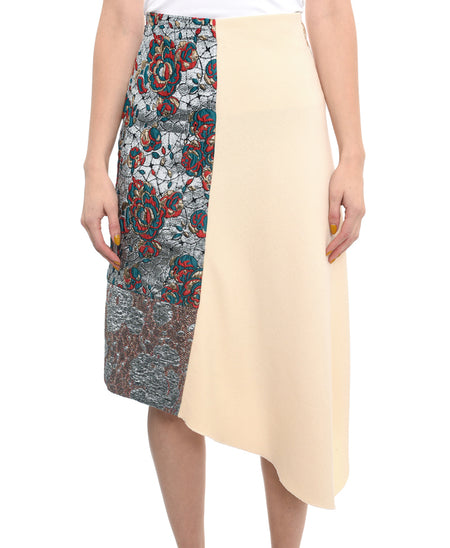 Stella McCartney Patchwork Belinda Brocade Asymmetrical Skirt - M