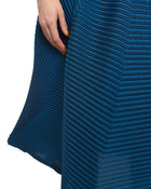 Issey Miyake Blue Polygon Pleat Architectural Avant Garde Skirt - S / M