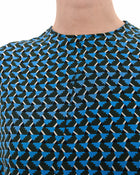 Marni Blue Graphic Op Art Design Oversized Blouse - L
