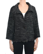 Isabel Marant Grey and White Knit Fitted Sweater Jacket - 6