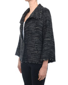 Isabel Marant Grey and White Knit Fitted Sweater Jacket - 6