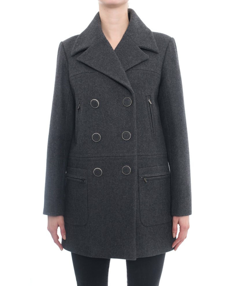 Chanel 16K Grey Wool Coat with Covered Buttons - 6 – I MISS YOU