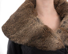 Belstaff Brown Zip Moto Jacket with Rabbit Fur Collar - 4