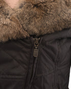 Belstaff Brown Zip Moto Jacket with Rabbit Fur Collar - 4