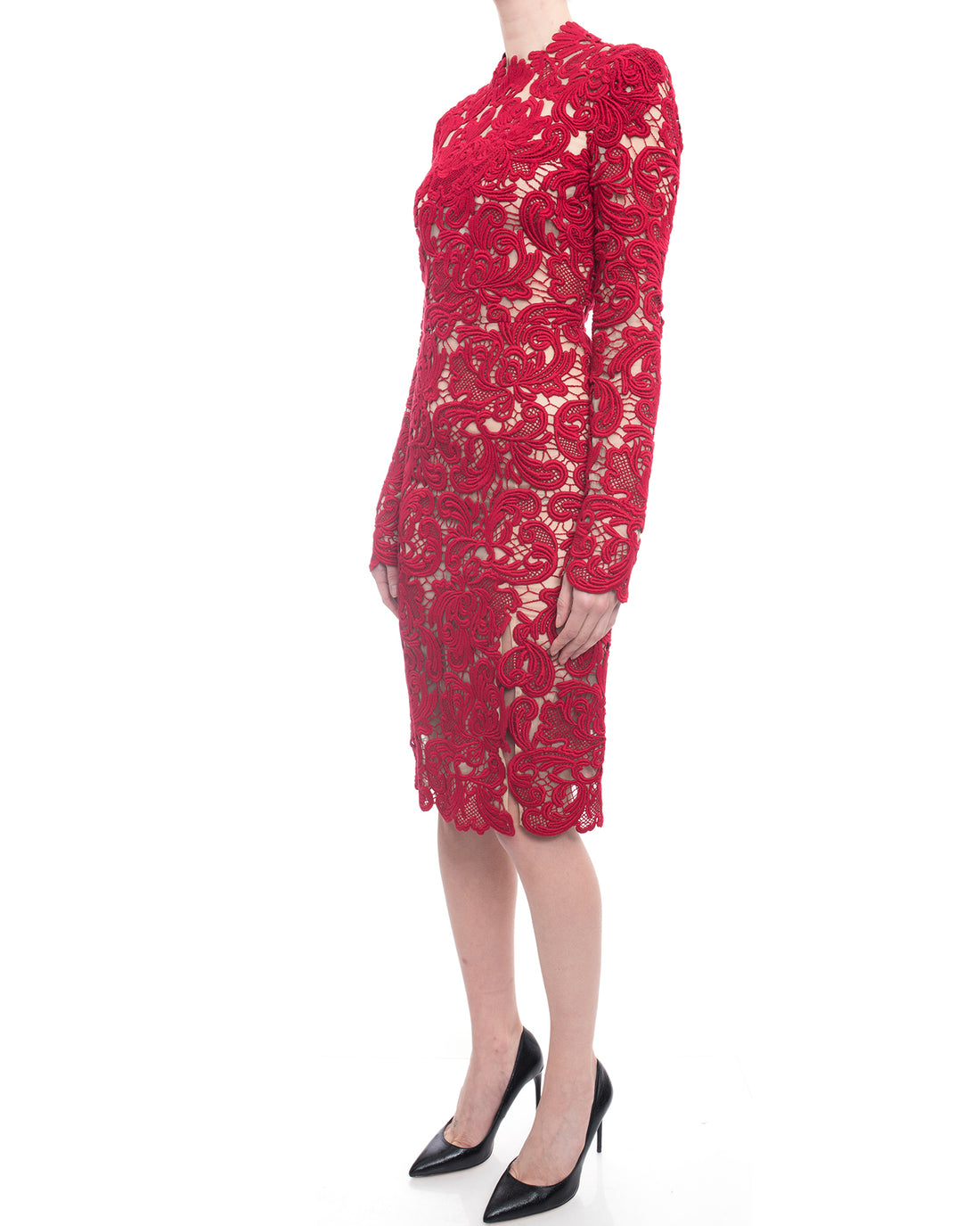 erdem red lace dress Erdem Embellished Off-the-shoulder Silk-chiffon Gown - Women - Pink Dresses