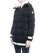 Moncler Black Fabric Quilted Hooded Goose Down Puffer Coat - 6