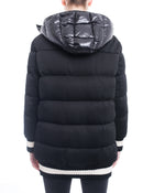 Moncler Black Fabric Quilted Hooded Goose Down Puffer Coat - 6