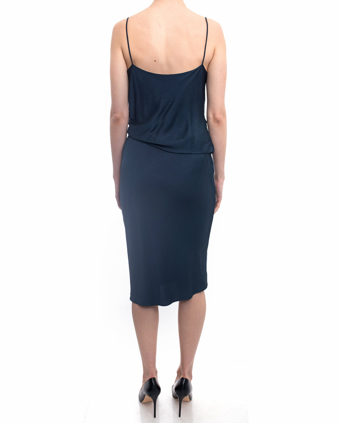 Jason Wu Dark Steel Blue Strappy Jersey Dress