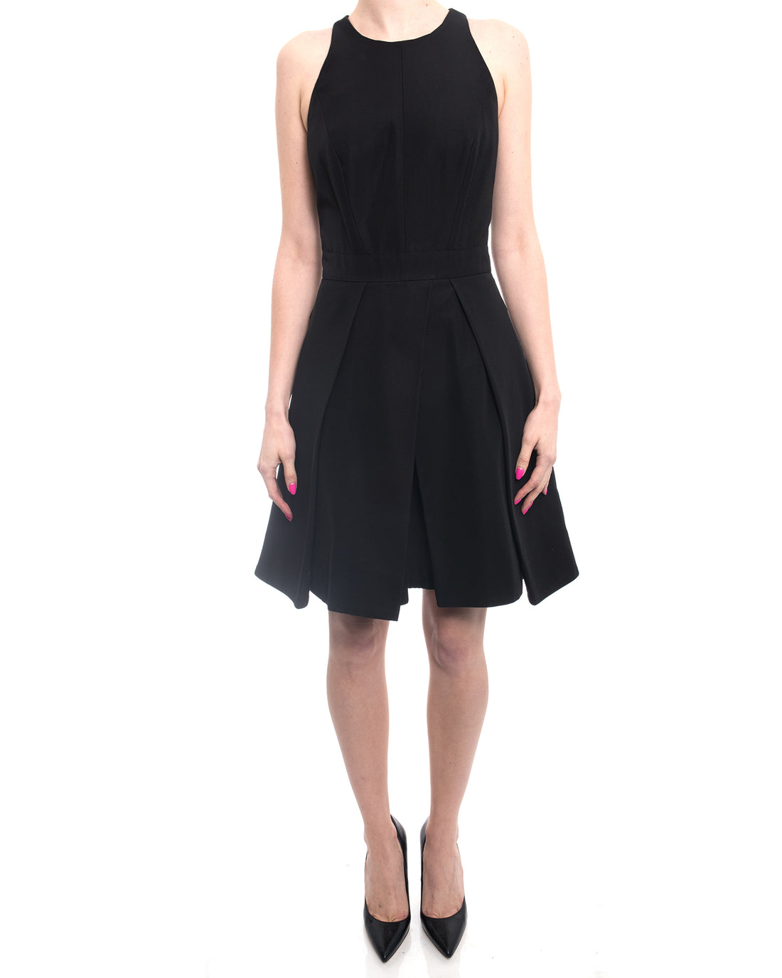 McQ Alexander McQueen Black Sleeveless Flare Skirt Dress - 6 I MISS YOU VINTAGE McQ Alexander McQueen Black Sleeveless Flare Skirt Dress - 6 I MISS YOU VINTAGE