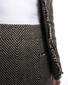 Chanel 06A Wool Herringbone Skirt Suit - 6