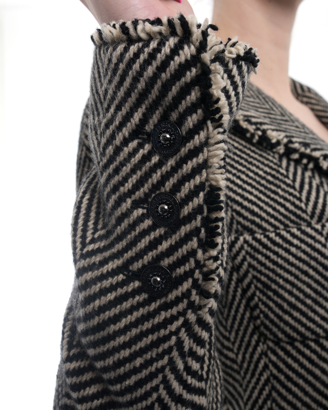 Chanel 06A Wool Herringbone Skirt Suit - 6