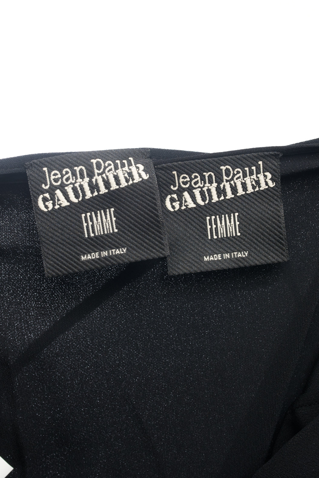 Jean Paul Gaultier Femme Black Jersey Dress with Lace Trim - S I MISS YOU VINTAGE Jean Paul Gaultier Femme Black Jersey Dress with Lace Trim - S I MISS YOU VINTAGE