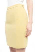 Moschino Couture Vintage Ivory and Citron E=MC2 Math Skirt - 4