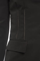 Prada Microfibre Nylon Fitted Black Jacket with Leather Piping - 2
