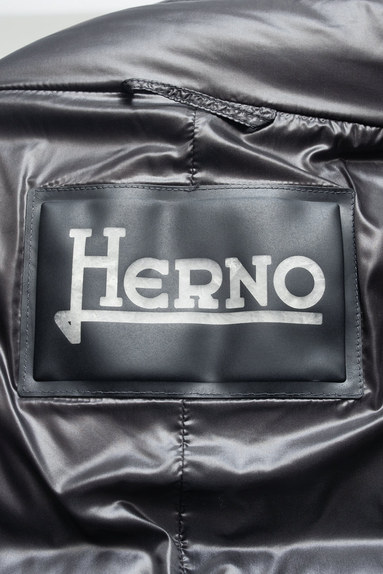 Herno Dark Grey Down Filled Puffer Coat - M