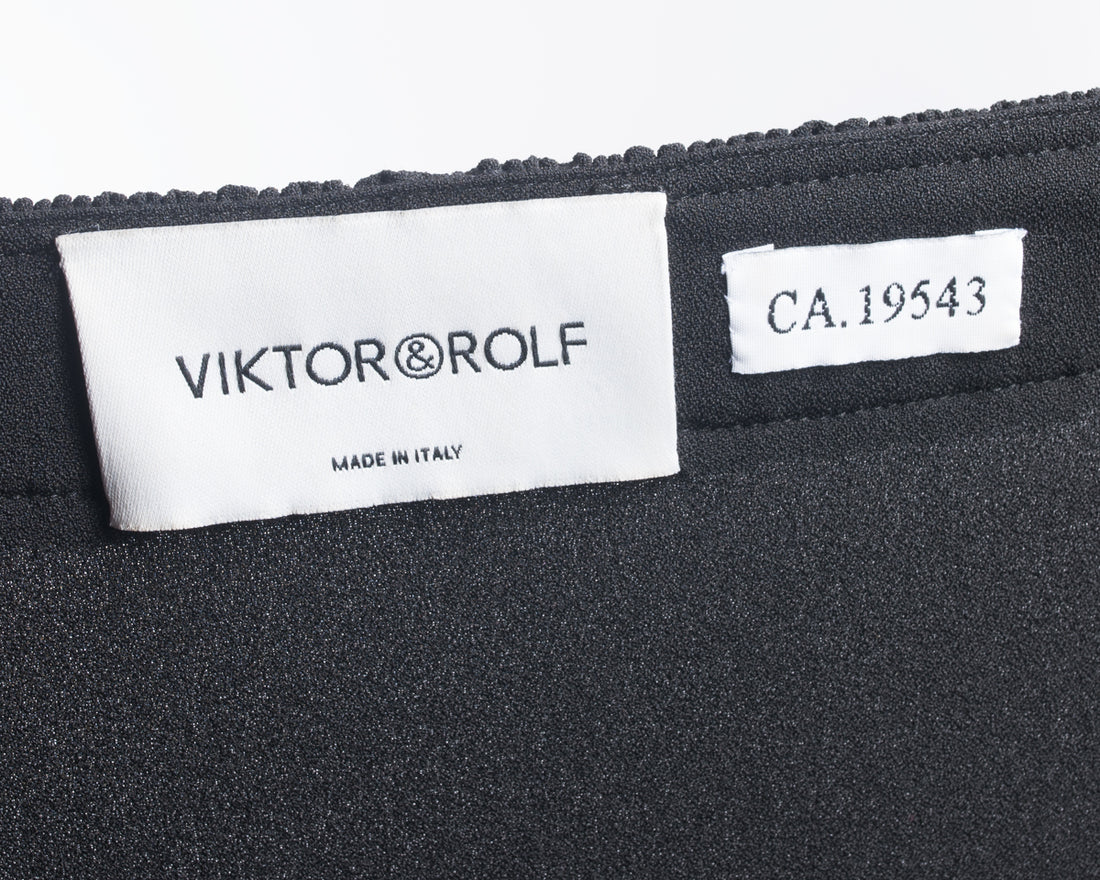 Viktor & Rolf Black Rayon Straight Cut Shift Dress - 8