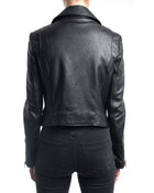 Saint Laurent Black Leather Zip Moto Biker Jacket - S